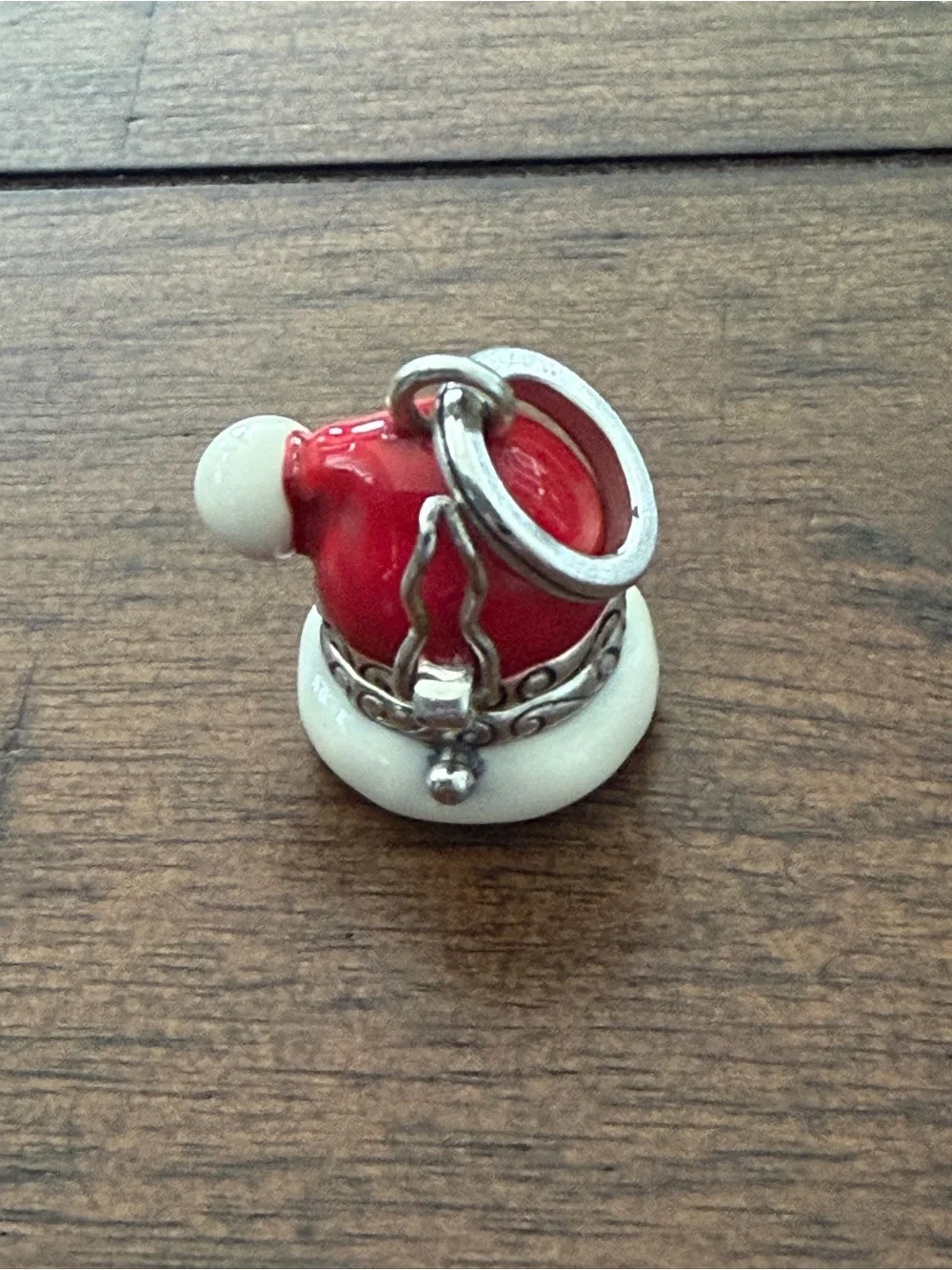 Brighton Jewelry Silver Tone SANTAS HAT WITH REINDEER Charm Pendant Vintage